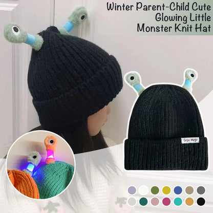 🔥HOT SALE - 49% OFF🔥Winter Parent-Child Cute Glowing Little Monster Knit Hat