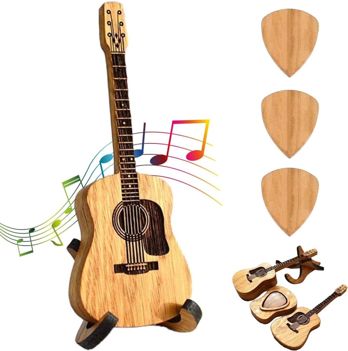 ⏰LAST DAY 59% OFF🎁Wooden Acoustic Guitar Pick Box🎸