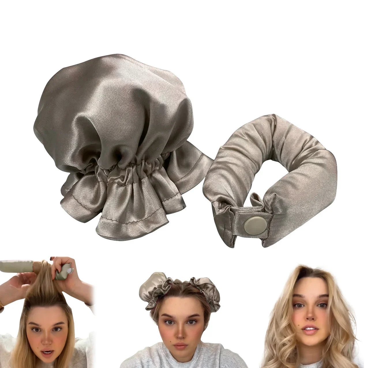 🔥 Heatless Silk Curling Set, No Hair Damage