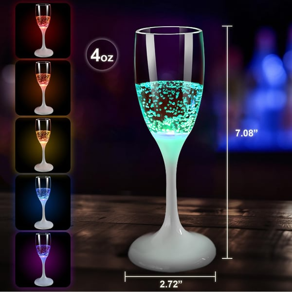 Last Day Promotion!🎄LED Light Up Cups Wine Champagne Glass-Limited Stock