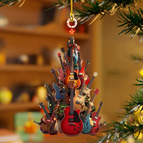 🎅Christmas Sale 49% OFF🎄 Rockin' Around The Guitar Christmas Tree Ornament