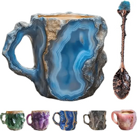 Mugs + crystal spoon