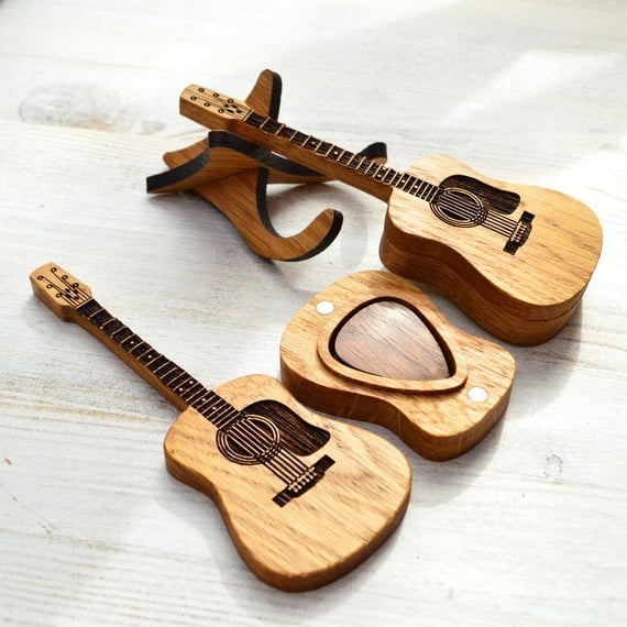 ⏰LAST DAY 59% OFF🎁Wooden Acoustic Guitar Pick Box🎸