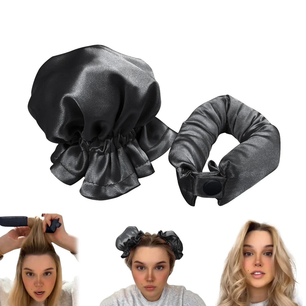 🔥 Heatless Silk Curling Set, No Hair Damage