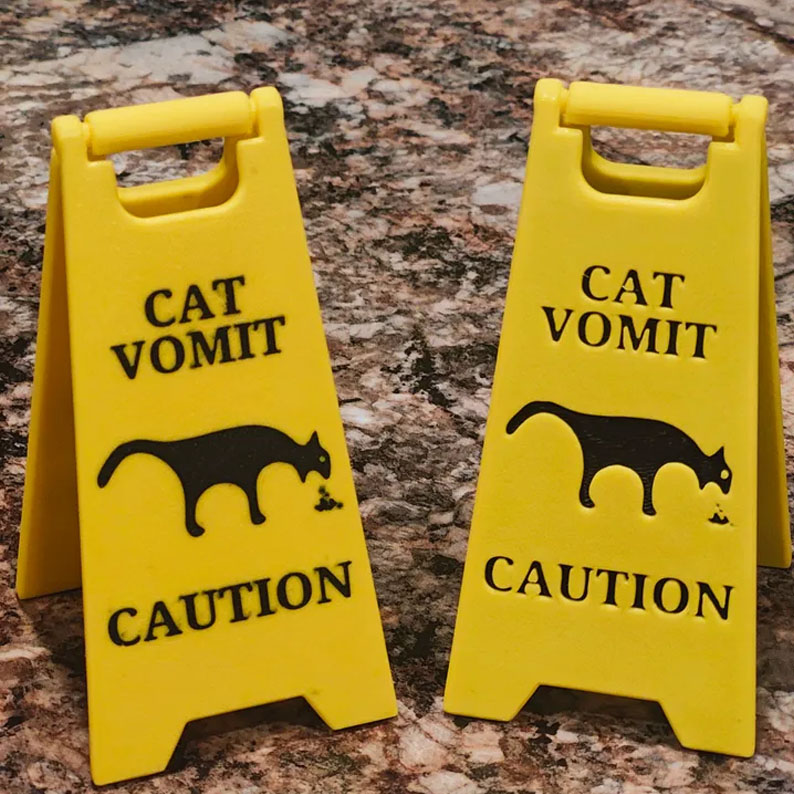 Cat Vomit Sign