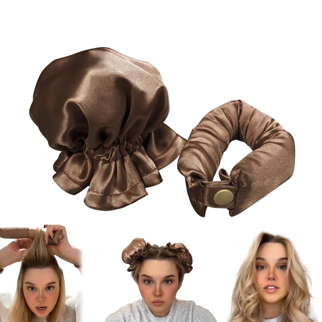 🔥 Heatless Silk Curling Set, No Hair Damage